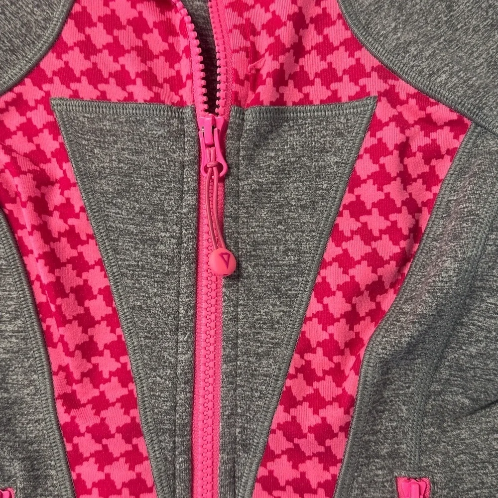 Ivivva perfect your practice pink gray jacket 8
